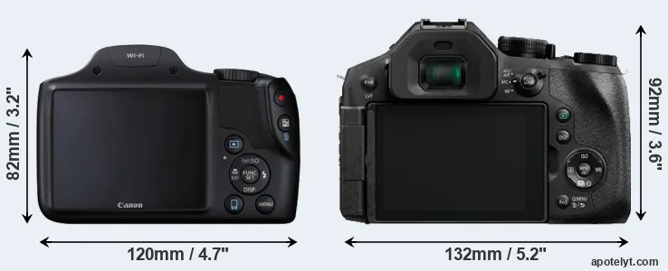 Comparison SX530 or FZ300 rear