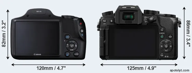 Comparison SX530 or G7 rear
