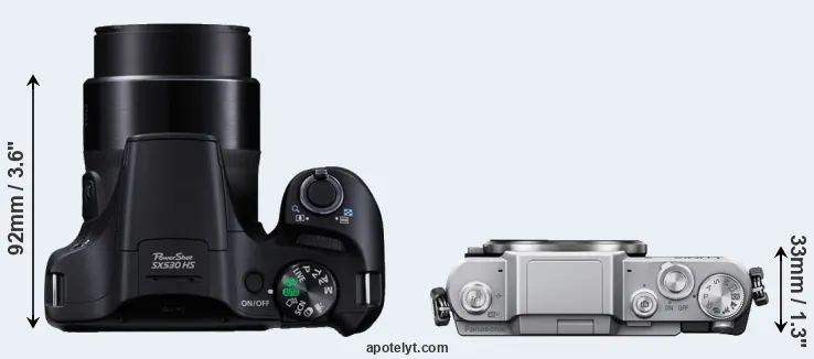 Compare SX530 versus GF7 top