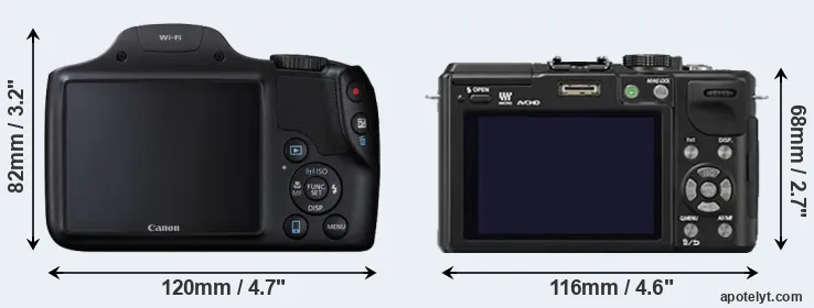 Comparison SX530 or GX1 rear