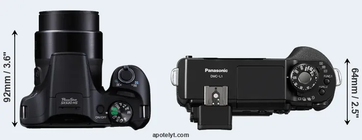 Compare SX530 versus L1 top