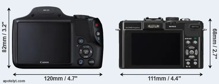 Comparison SX530 or LX7 rear