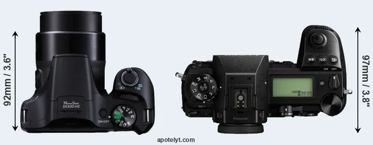 Compare SX530 versus S1 top