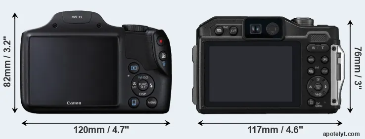 Comparison SX530 or TS7 rear