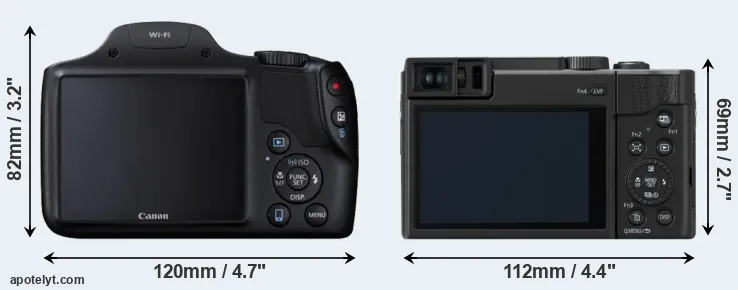 Comparison SX530 or TZ95 rear