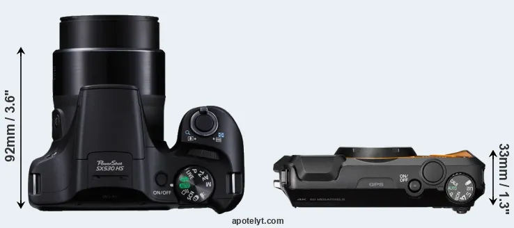 Compare SX530 versus WG-6 top