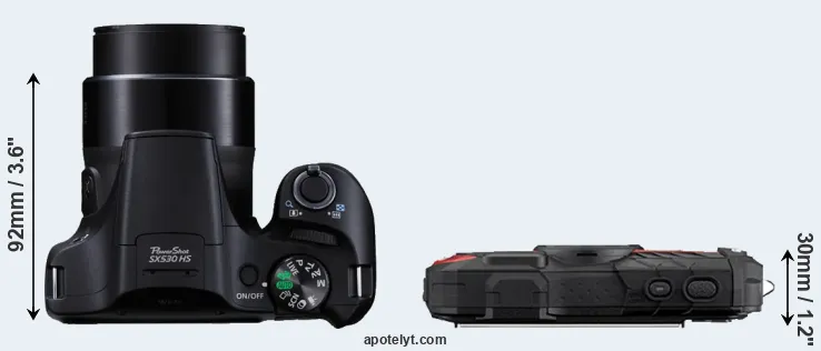 Compare SX530 versus WG-60 top