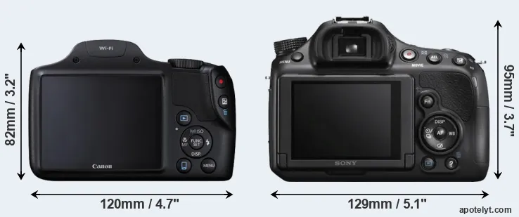 Comparison SX530 or A58 rear