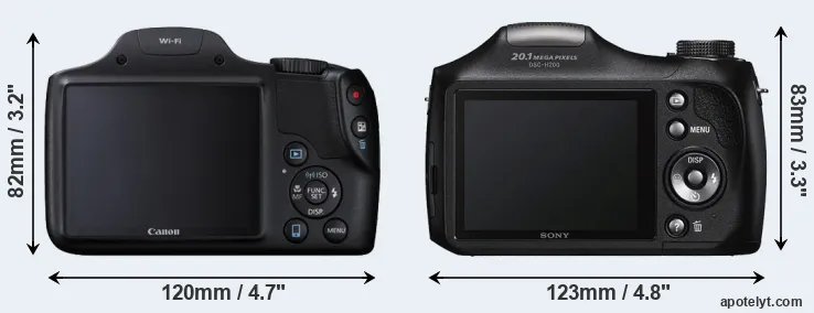 Comparison SX530 or H200 rear