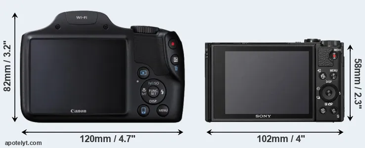 Comparison SX530 or HX99 rear