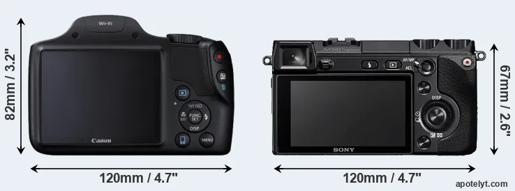 Comparison SX530 or NEX-7 rear