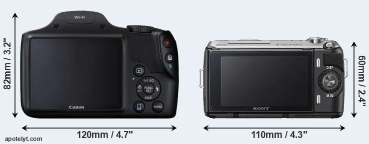 Comparison SX530 or NEX-C3 rear
