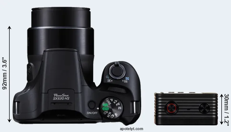 Compare SX530 versus RX0 top