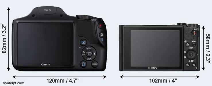 Comparison SX530 or WX800 rear