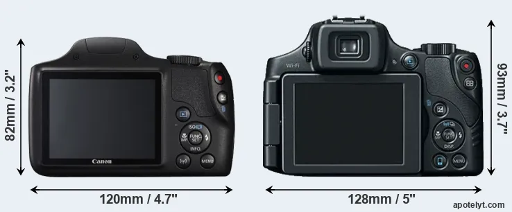 Comparison SX540 or SX60 rear