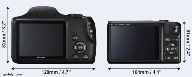 Comparison SX540 or SX600 rear