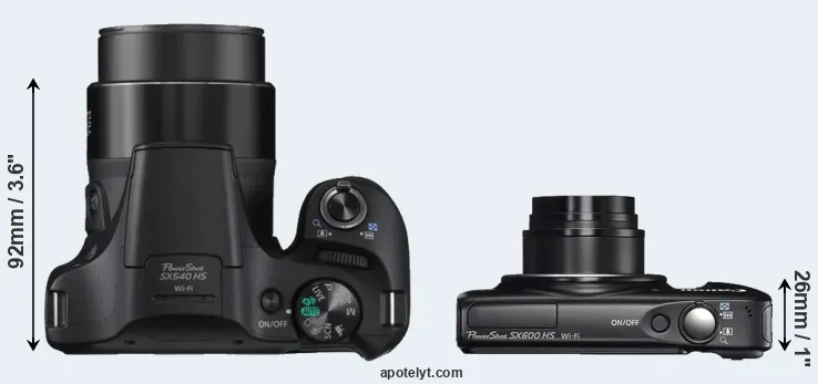 Compare SX540 versus SX600 top
