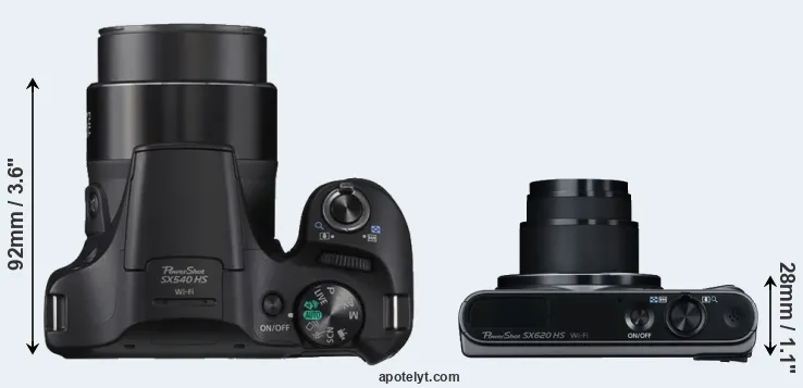 Compare SX540 versus SX620 top