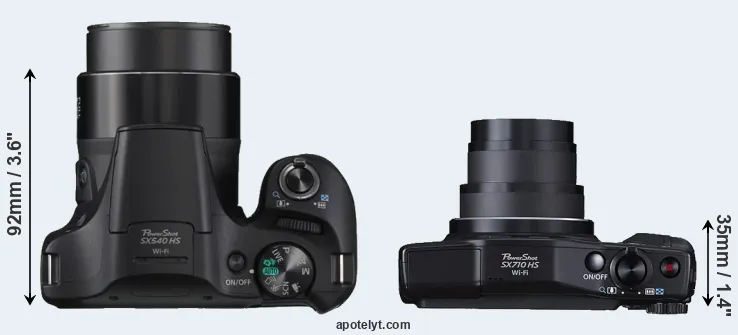 Compare SX540 versus SX710 top