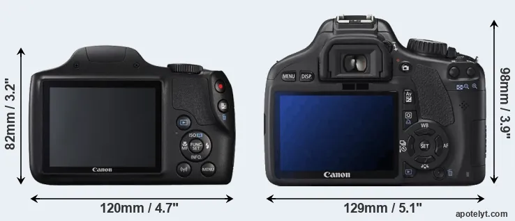 Comparison SX540 or T2i rear