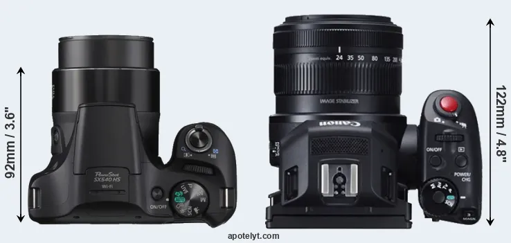 Compare SX540 versus XC10 top