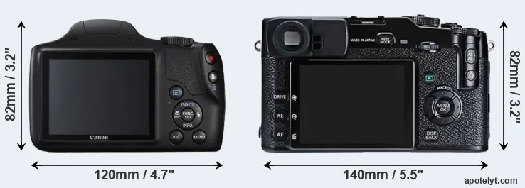 Comparison SX540 or X-Pro1 rear