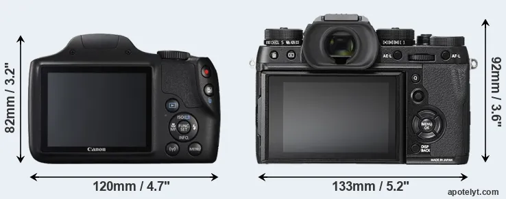 Comparison SX540 or X-T2 rear