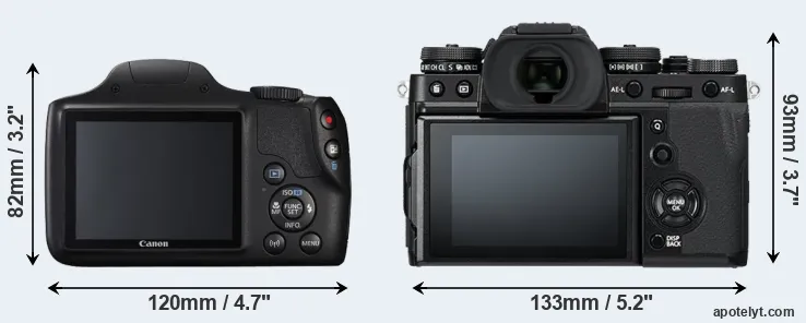 Comparison SX540 or X-T3 rear