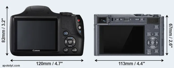 Comparison SX540 or C-LUX rear