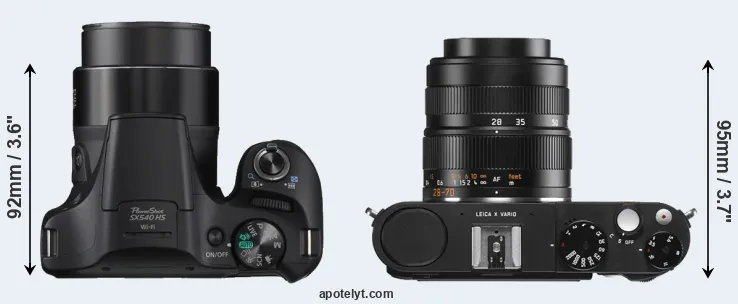 Compare SX540 versus X Vario top