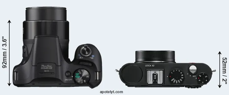 Compare SX540 versus X2 top