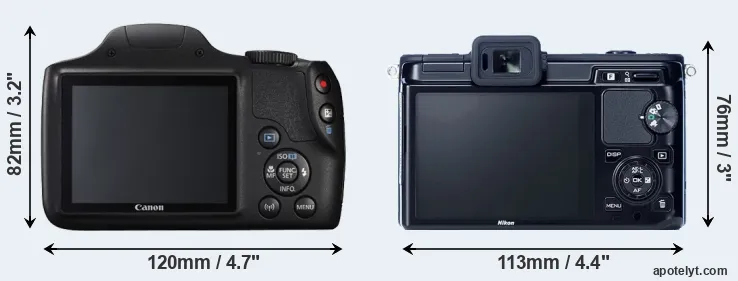 Comparison SX540 or V1 rear