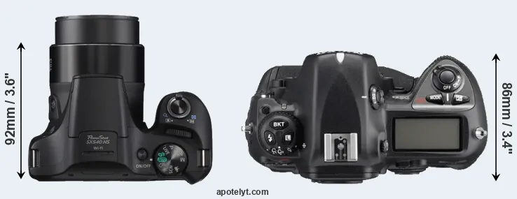 Compare SX540 versus D2Xs top