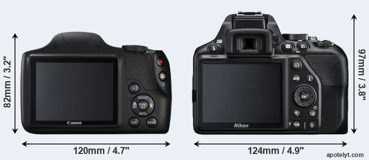 Comparison SX540 or D3500 rear