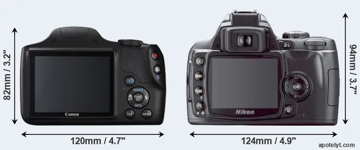 Comparison SX540 or D40X rear