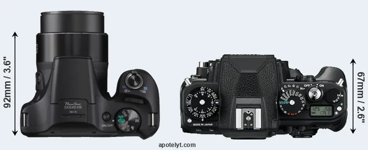 Compare SX540 versus Df top