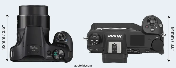 Compare SX540 versus Z9 top