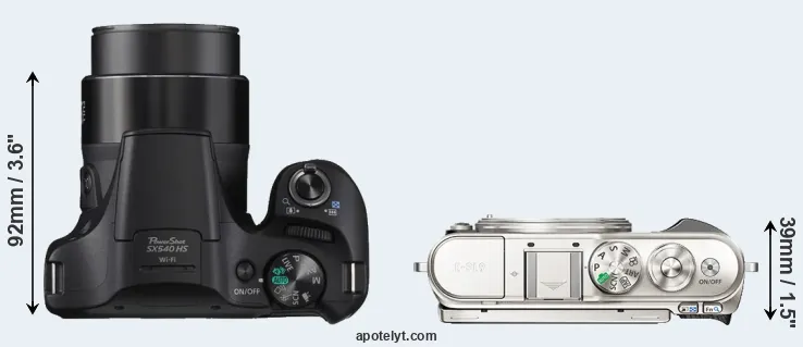 Compare SX540 versus E-PL9 top
