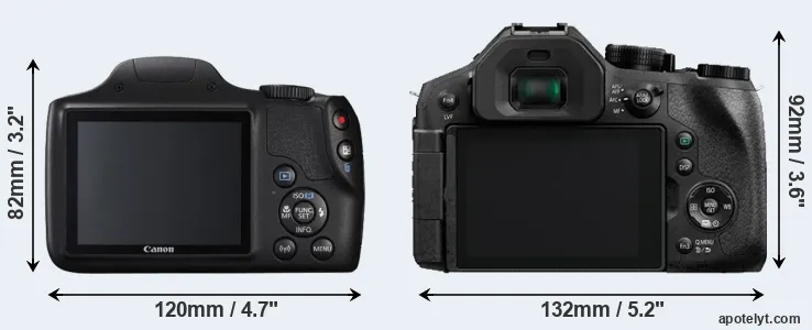 Comparison SX540 or FZ330 rear