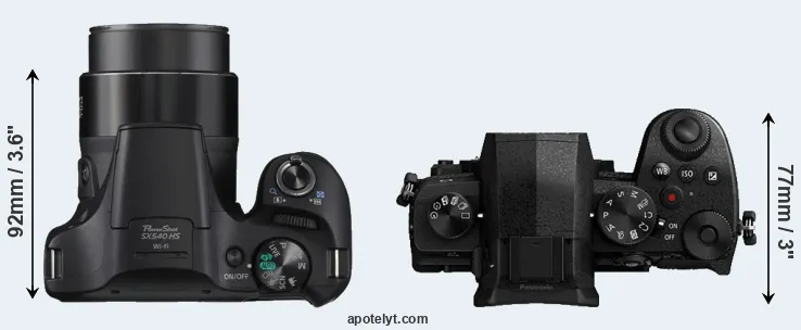 Compare SX540 versus G90 top