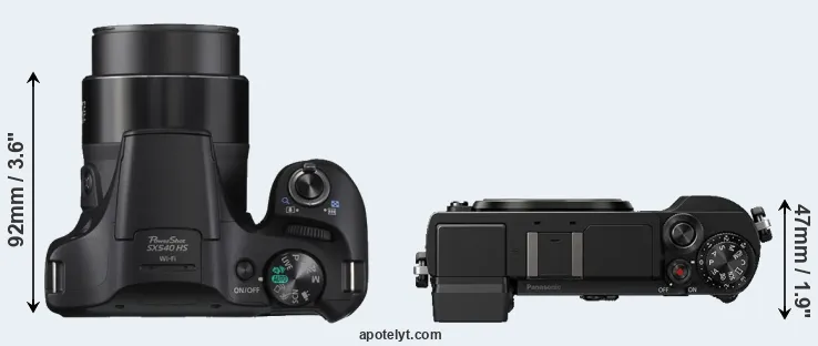 Compare SX540 versus GX9 top