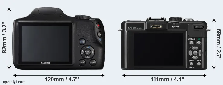 Comparison SX540 or LX7 rear
