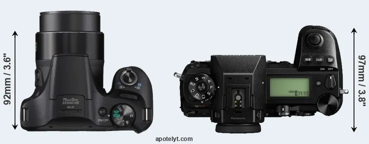 Compare SX540 versus S1R top