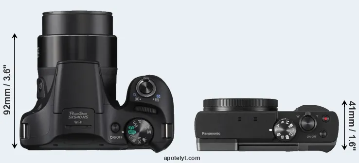 Compare SX540 versus TZ90 top