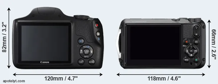 Comparison SX540 or WG-6 rear