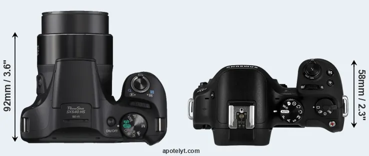 Compare SX540 versus NX30 top