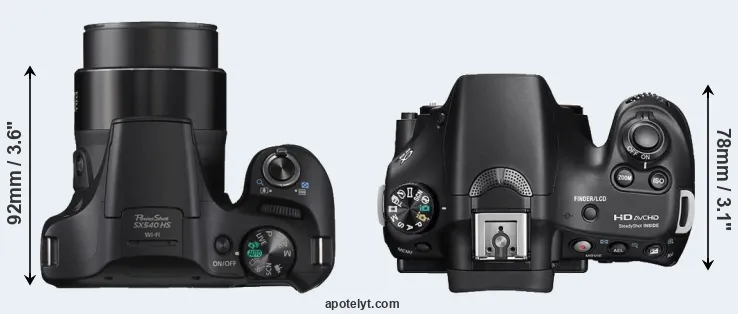 Compare SX540 versus A58 top