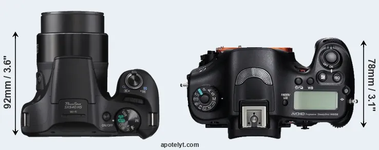 Compare SX540 versus A99 top