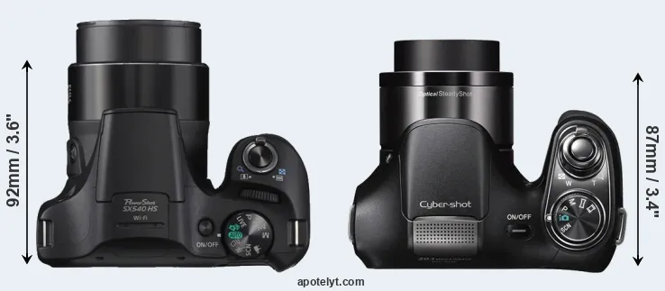 Compare SX540 versus H200 top