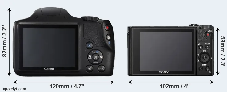 Comparison SX540 or HX95 rear
